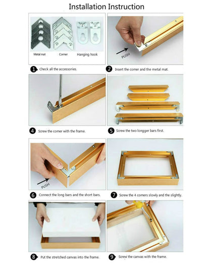 GVS-ART DIY Metal Floating Frame for 48X60“ Canvas Painting Art,1 1/2"(3.8cm) Depth, Floater Frame,Mental Frame Kit, Cut to Pieces,Not Include Canvas or Mat Matte Black Frame