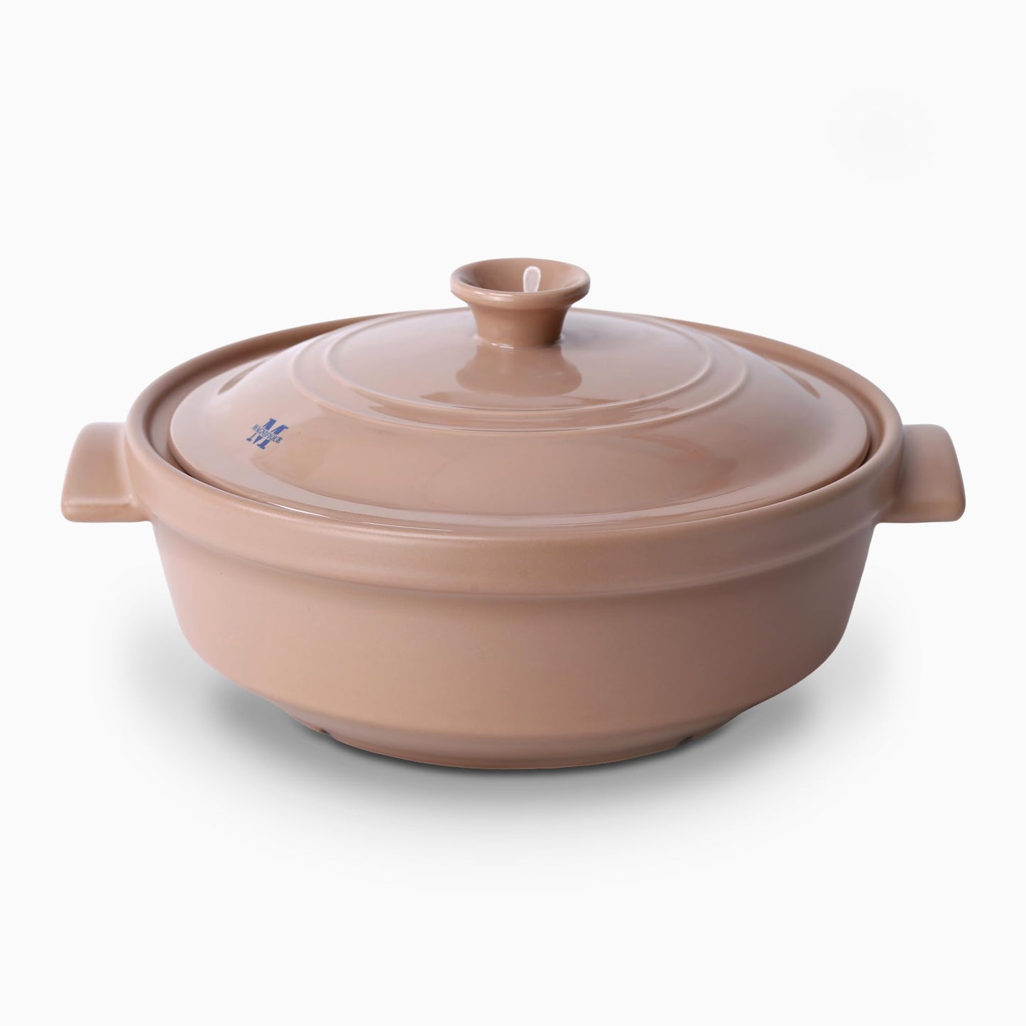 Magnifique 5 Quart Flami Pot with Lid, Natural Clay Pot for Cooking, Non-Toxic PFAS-Free Ceramic Casserole Dish for Oven & Stovetop, Dutch Oven Style for Slow Cooking, Baking & Serving, Brown Sugar