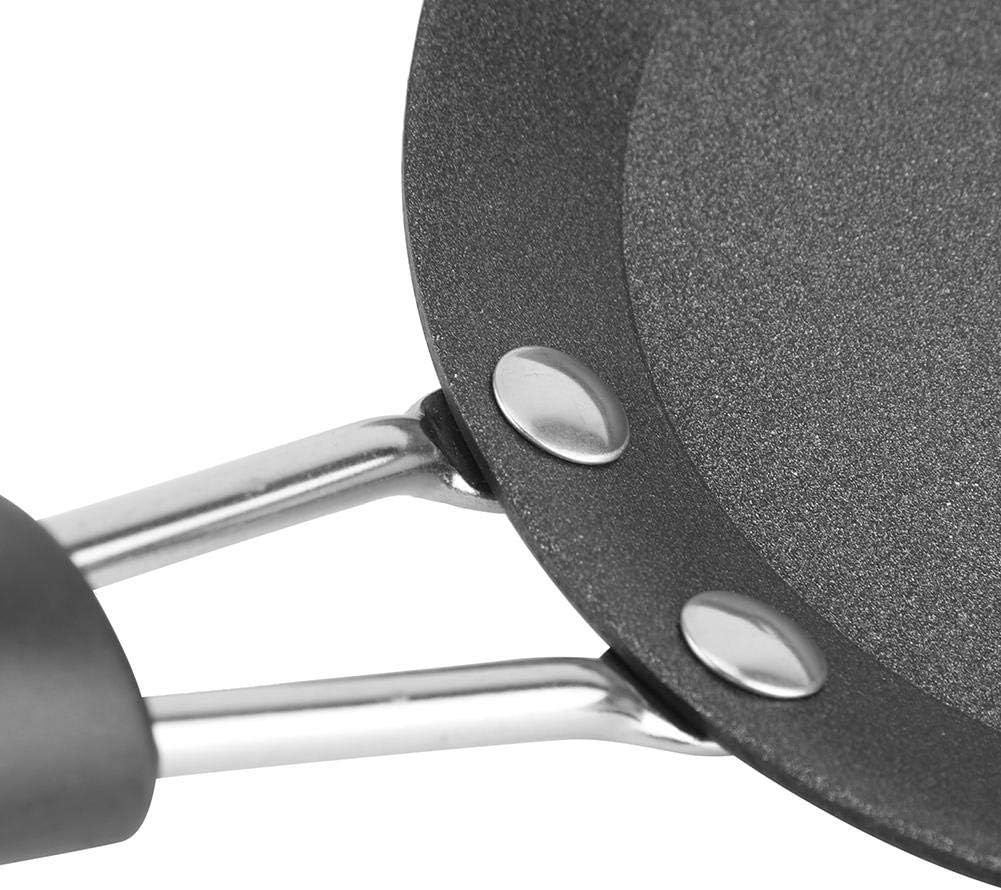 Zerodis Mini Egg Pan, Nonstick Frying Skillet for Household Pancakes, Steel Handle, Kitchen Camping Cookware