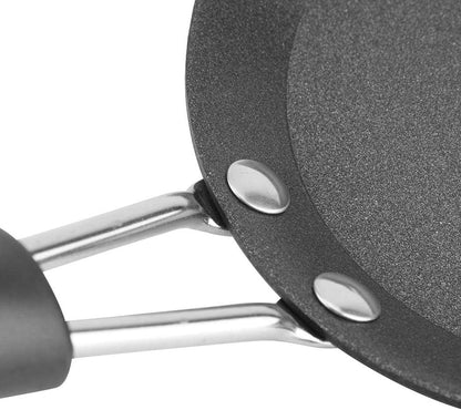 Zerodis Mini Egg Pan, Nonstick Frying Skillet for Household Pancakes, Steel Handle, Kitchen Camping Cookware