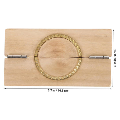 PRETYZOOM Dumpling Artifact Wooden Dumpling Press Mold 5.7In Dough Presser for Homemade Making Kitchen Tool