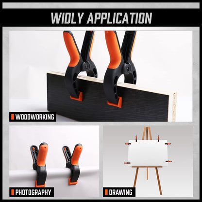 HORUSDY 8-Pack Bar Clamps for Woodworking, 12" and 6" Bar Clamps, Wood Working Clamp Sets, Quick Clamps F Clamp with 150 LBS Load Limit (8-Pack Wood Clamps)