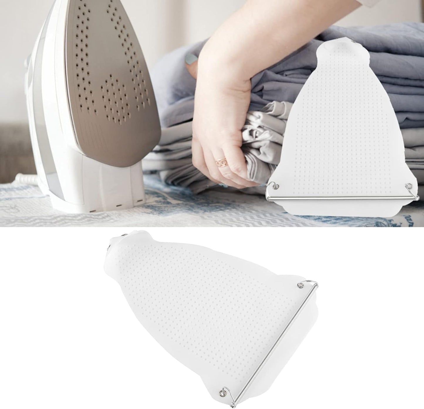 Zerodis Non Stick Iron Shoe Cover, Easy to Use Iron Plate Protector, Prevents Burn Cover for Electric Iron Clothes