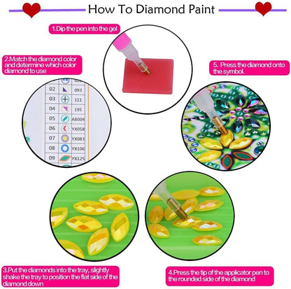 STGLCR Butterfly Diamond Art Painting Kit for Adults, 3D Hanging Diamond Art Suncatchers, Flower Diamond Art Painting Crafts Gift, DIY Special Shaped Gem Crystal Ornament