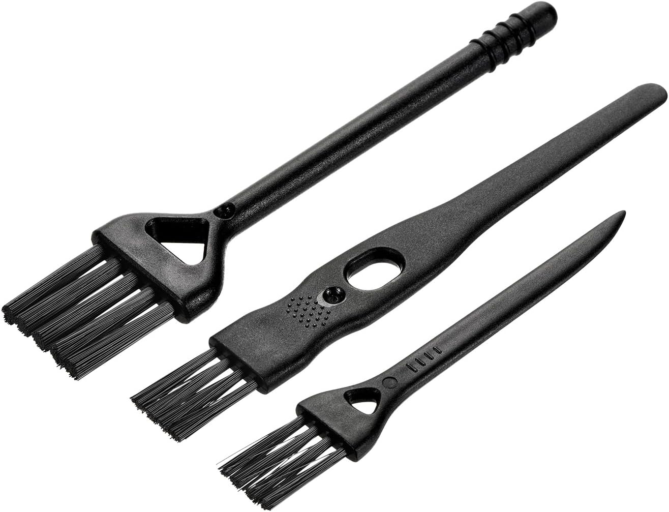 MECCANIXITY Coffee Machine Cleaning Brush 137mm Long with Nylon Head for Grinders and 3 Sizes Shaver Cleaning Brush