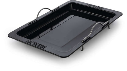 Napoleon Grill Roasting Pan - Porcelain Enameled, Drop-in Roasting Pan, 17.75 in x 28.6 in, Fits Prestige/Prestige PRO/Rogue Grills, Retractable Handles