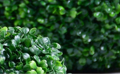 OOKi-Artificial Boxwood Ball Topiary Lifelike Plants, Half Round Topiary for Home Garden, Front Patio, Indoor/Outdoor