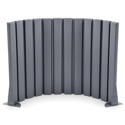 AmazingSpark 1 Pcs 48" X 6' Soundproof Room Divider Panel, Foldable Acoustic Partition Wall with Stand and Straps, Freestanding Privacy Screen for Office Study Bedroom Studio Library (Grey)