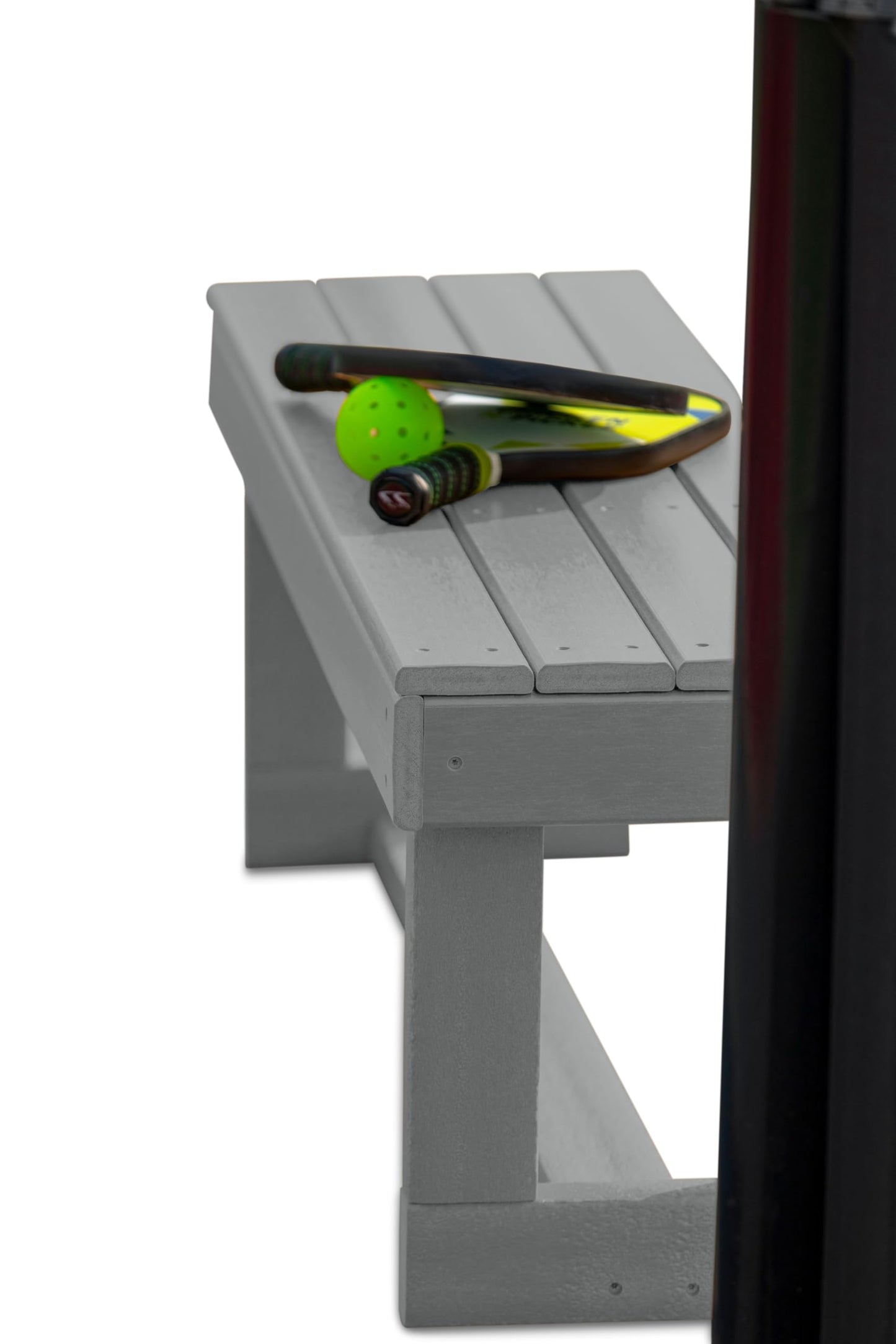 Durawood Dent-Saver Bench for Tennis Courts, Locker Rooms, Parks, Marina, and More (Gray, 4)