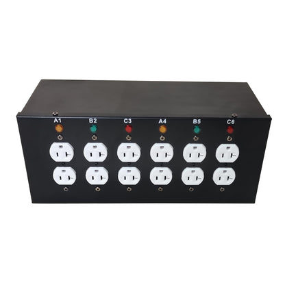 JUNMAN 6 Channel L14-30 to 12 Edison Power Distro Distributor Box