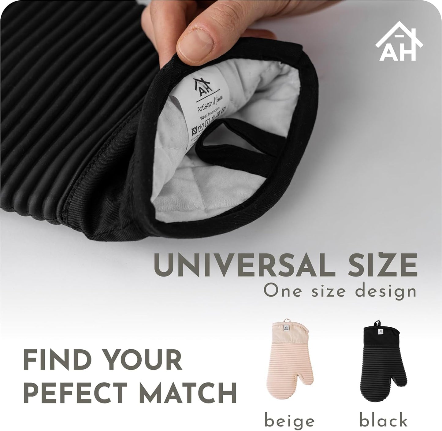 Extra Long Silicone Oven Mitts and Pot Holders Sets | Heat Resistant 500°F BPA-Free Food Grade Silicone Hot Pads & Kitchen Mittens | 4-Piece Set of Oven Gloves & Potholders for Kitchens.
