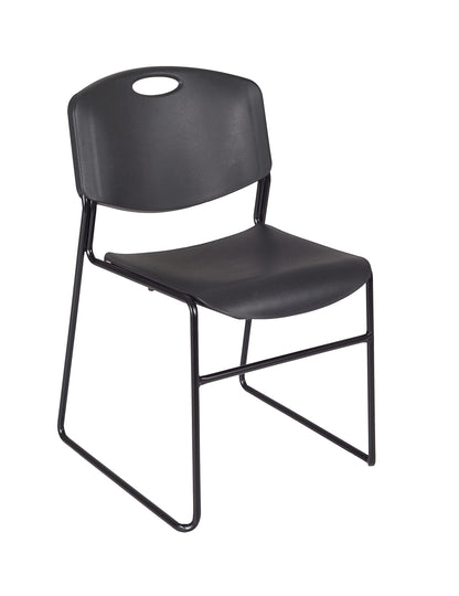 Regency Kobe 60 x 30 in. Flip-Top Training Nesting Table- Noble Oak, 2 Zeng Stack Chairs- Black