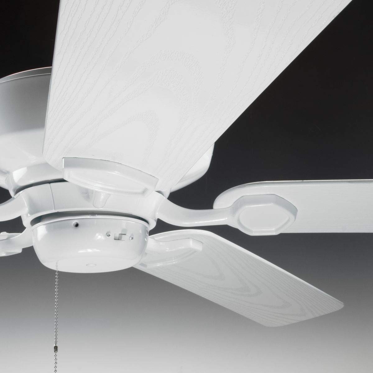 Progress Lighting P2562-30 Protruding Mount, 5 White Blades Ceiling fan, White