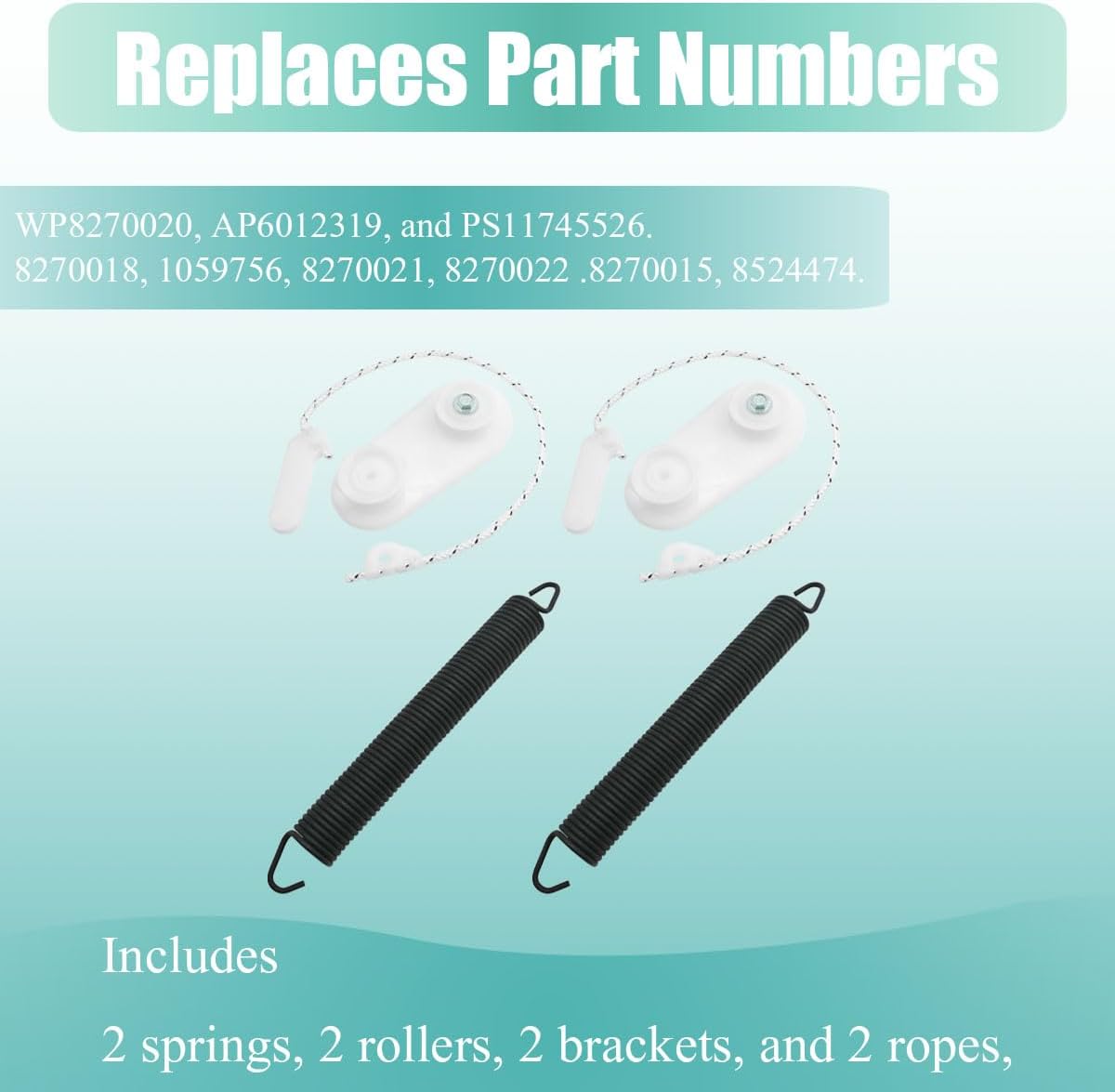 8194001 Dishwasher Door Balance Link Kit - Fits Whirlpool, Kitchenaid, Maytag Dishwasher Door Spring Assembly