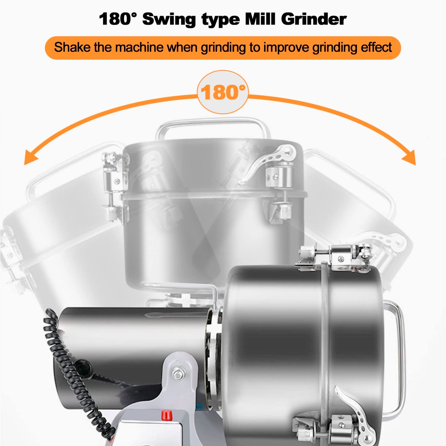 ExGizmo Electric Grain Grinder 800g,Swing Type Grain Mill Grinder 3000W,110V Stainless Steel High-speed Spice Herb Grinders Superfine Machine Dry Cereals Pulverizer Swing Type