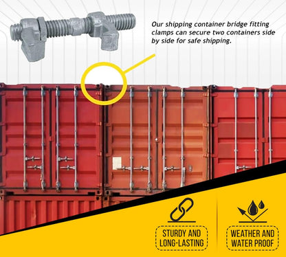 Mytee Products (8 Pack) SEA Rail Shipping Container Bridge Fittings Clamp- 260 mm Clamp, Brand New