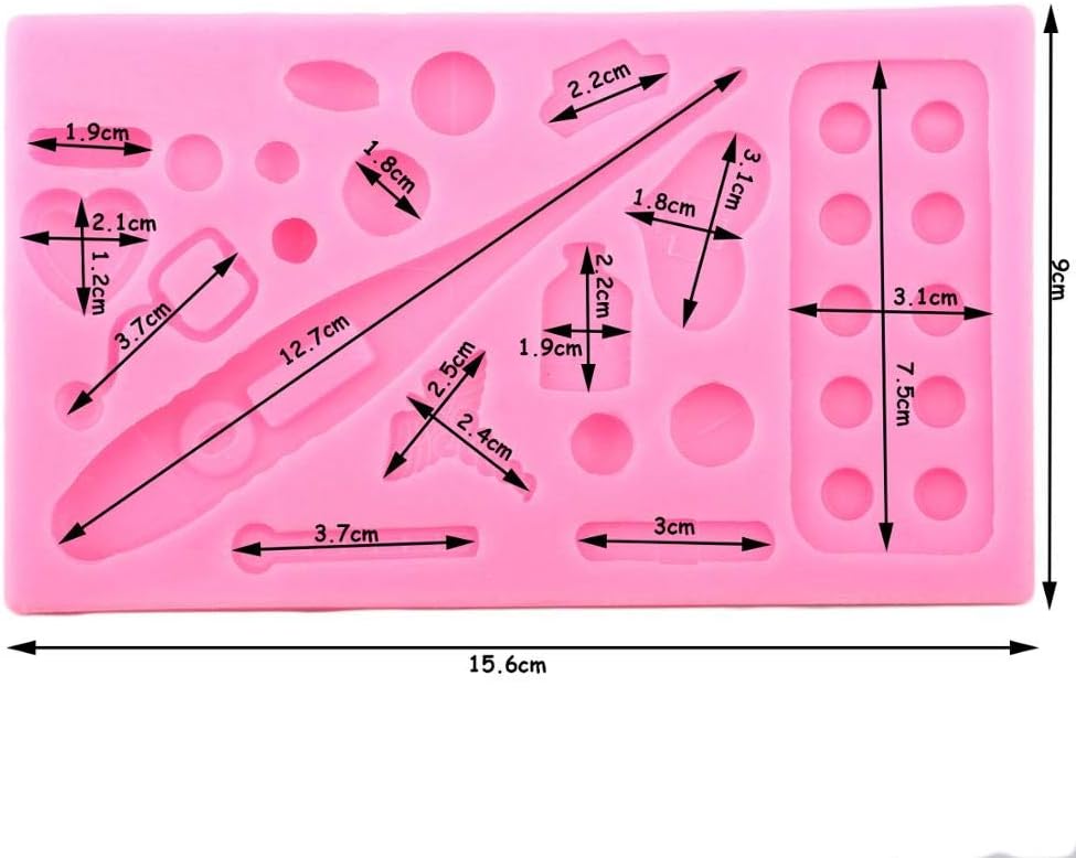Medical Apparatus Tablet Silicone Mold for DIY Crystal Jelly Shots, Candy, Soap, and Fondant Decoration