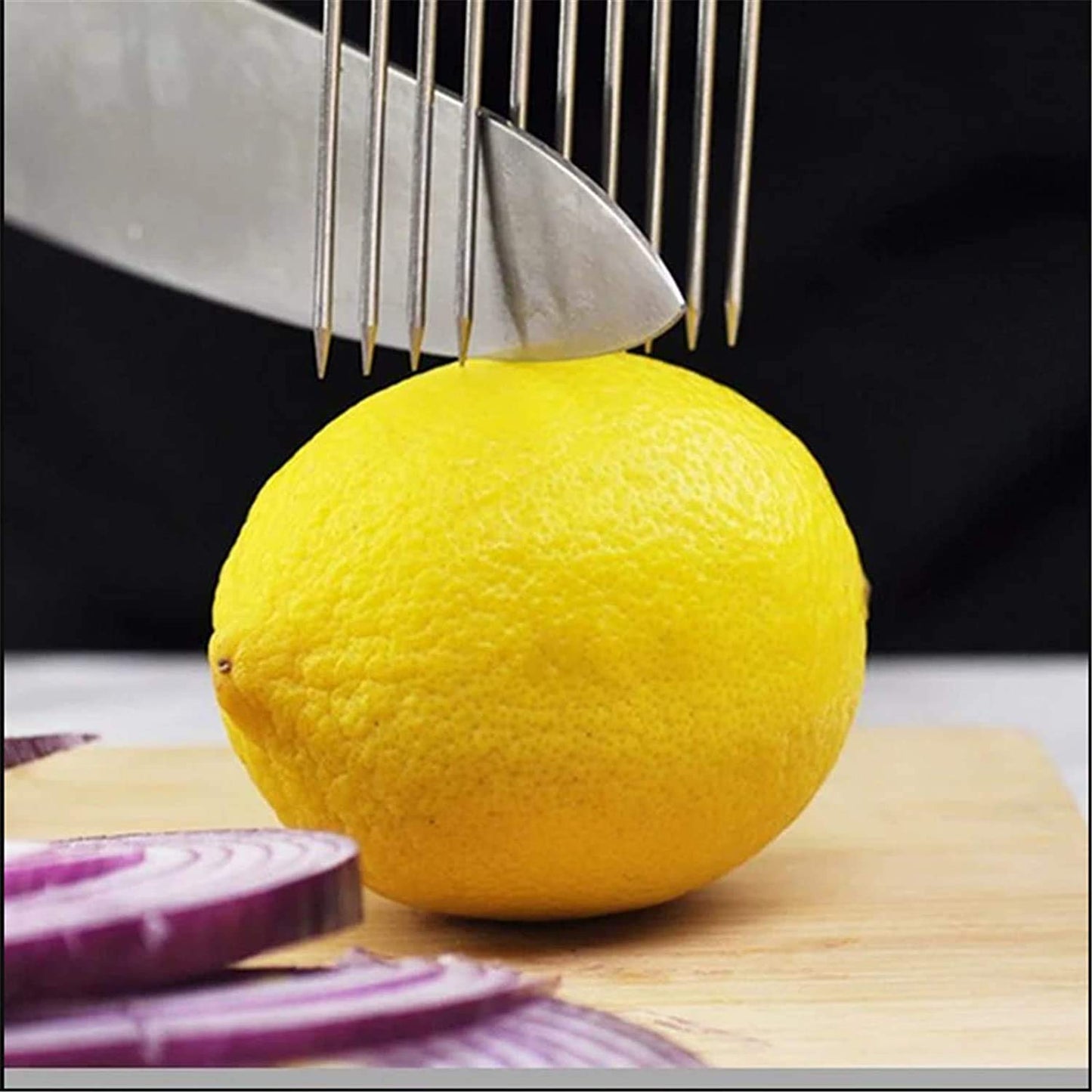 Assistant Slicers Stainless Steel Vegetable Rack Slicers Meat Slicers Onion Peeler, Potato Cutter Slicer, Vegetable Helper, Stainless Steel Fork Slicing, Kitchen Tool Cutting Chopper