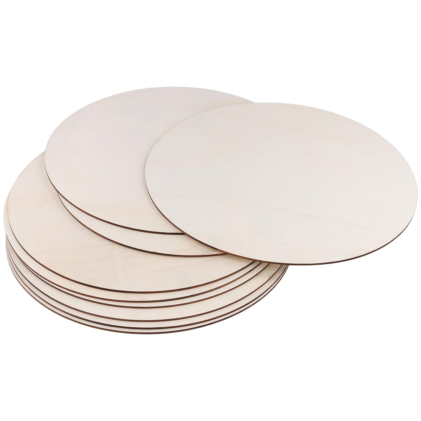 SENJEOK 30PCS 12 Inch Wooden Circles, 1/10 InchThick Unfinished Round Wood Discs, 30x2.5cm Wooden Cutouts, Wood Sign for DIY, Craft