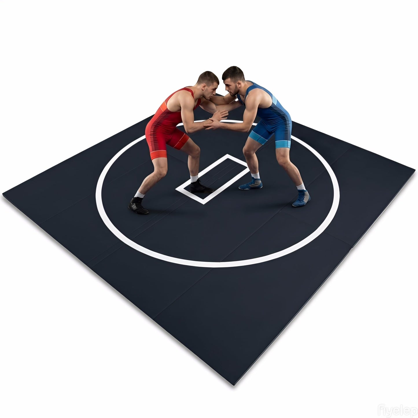 10' x 10' Martial Arts Mat, Foldable Wrestling & Grappling Mat with Thick XPE Foam, Non-Slip Home Gym Training Mat for BJJ, MMA, Judo & Fitness (10ft * 10ft * 1.2inch)