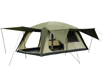 Vidalido 8-10 Person Camping Tent with 3 Door 2 Room Large Family Cabin Tents, Double Layer Waterproof Portable Glamping Tent, Big Tents for Outdoor Picnic Camping Hiking and Family Gathering