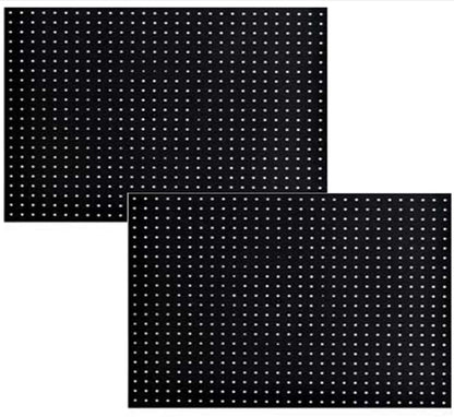 WallPeg Made in USA Pegboard Panels Garage Organization - Wall Storage Kit (PB-2 B) (2) ea - 24" x 16" Peg Board Tool Organizer Panel Set - Garage Organizer Kit