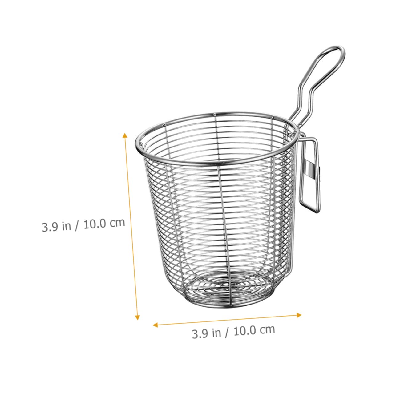 PRETYZOOM Stainless Steel Noodle Strainer with Heat-Resistant Mesh 3.85X3.85X3.74In Hot Pot Colander for Ramen and Pasta Cooking Kitchen Supply