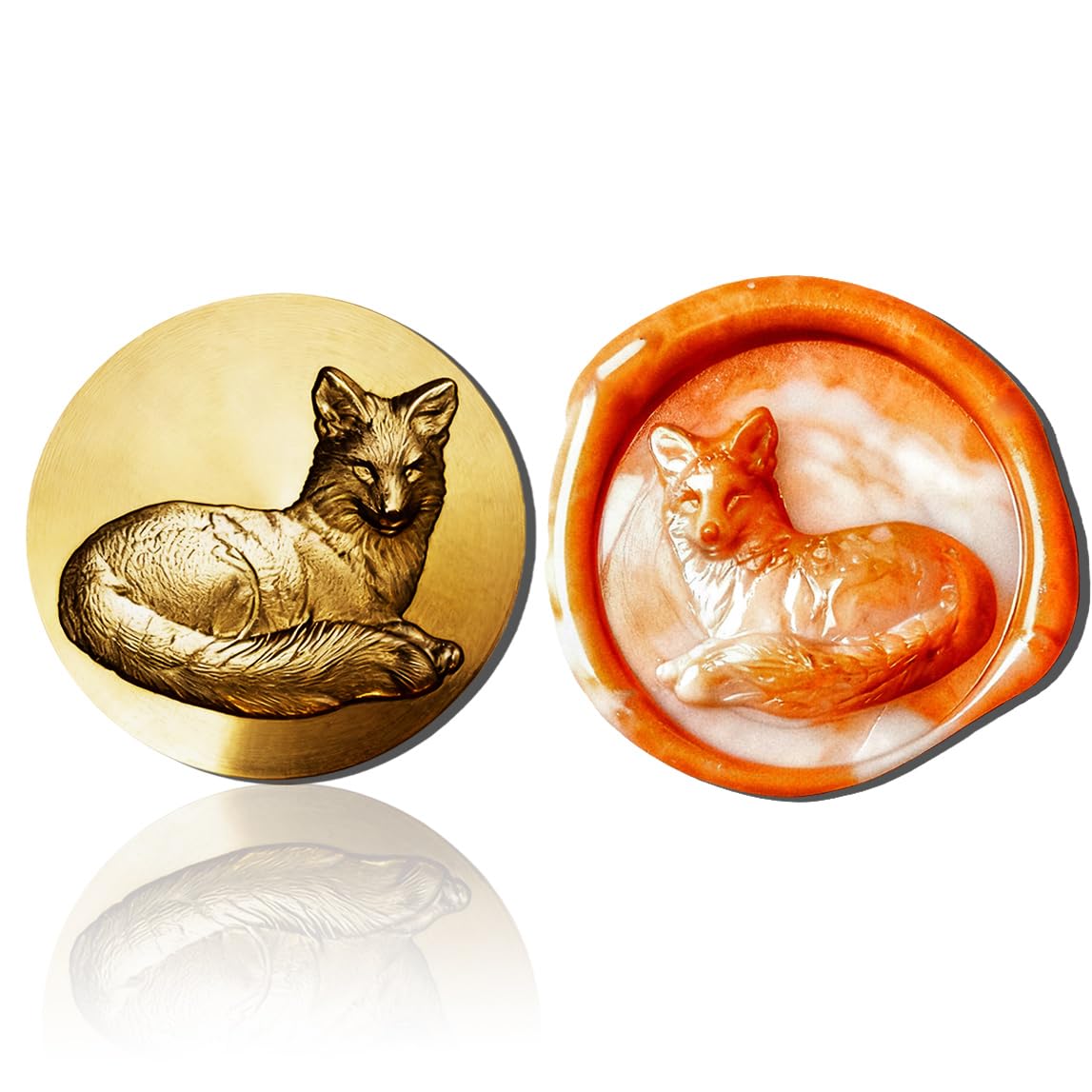 Mceal Wax Seal Stamp Head, 3D Embossed Relief for DIY Crafts, Wedding Invitations, Gift Wrapping,Animal Pet & Beasts Collection Fox
