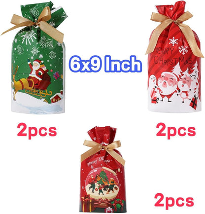 LYSXP Christmas Advent Calendar - 2025 Countdown Fabric Wall Hanging with 24 Pockets | 13x23.5 Inch & 15 Candy Bags