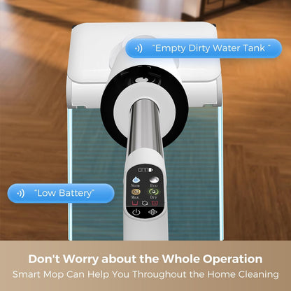 HABIUBIU Wet Dry Vacuum Cleaner Cordless, 23000Pa Mop Combo, 45min Runtime, 180° Lay-Flat, Self-Cleaning, LED & Voice, for Hard Floors & Pet Hair