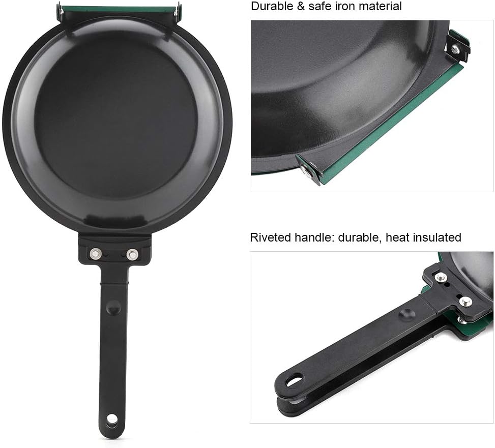 GOTOTOP 7.5 Inch Pancake Maker, Double Side Non-stick Ceramic Coating Frying Pan for Household Kitchen Cookware