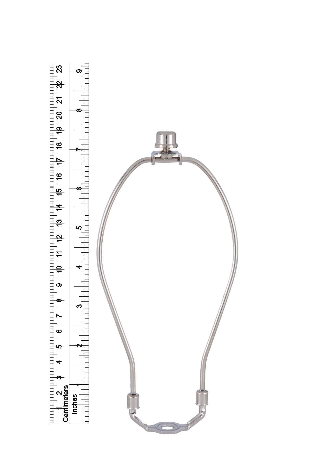 B&P Lamp® Nickel Plated Finish Table Lamp Wiring Kit with a 7 Inch Harp and Push-Thru Socket
