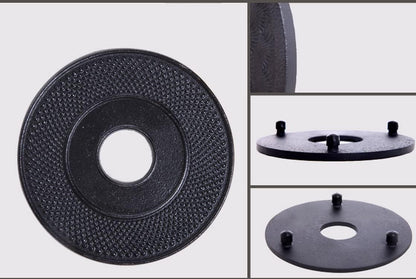 suyika Cast Iron Mat with Rubber Pegs for Japanese Tea Kettle Black Trivet 5.3in