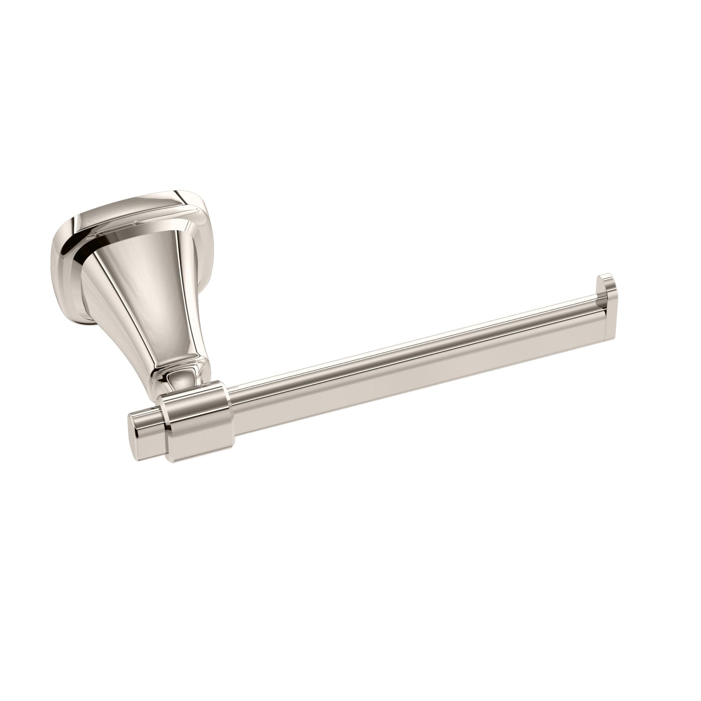 Gatco 5513PN Beverly Euro Toilet Paper Holder | Elegant Open Arm Wall-Mounted TP Holder | Luxury Design, Durable Metal | Polished Nickel Finish