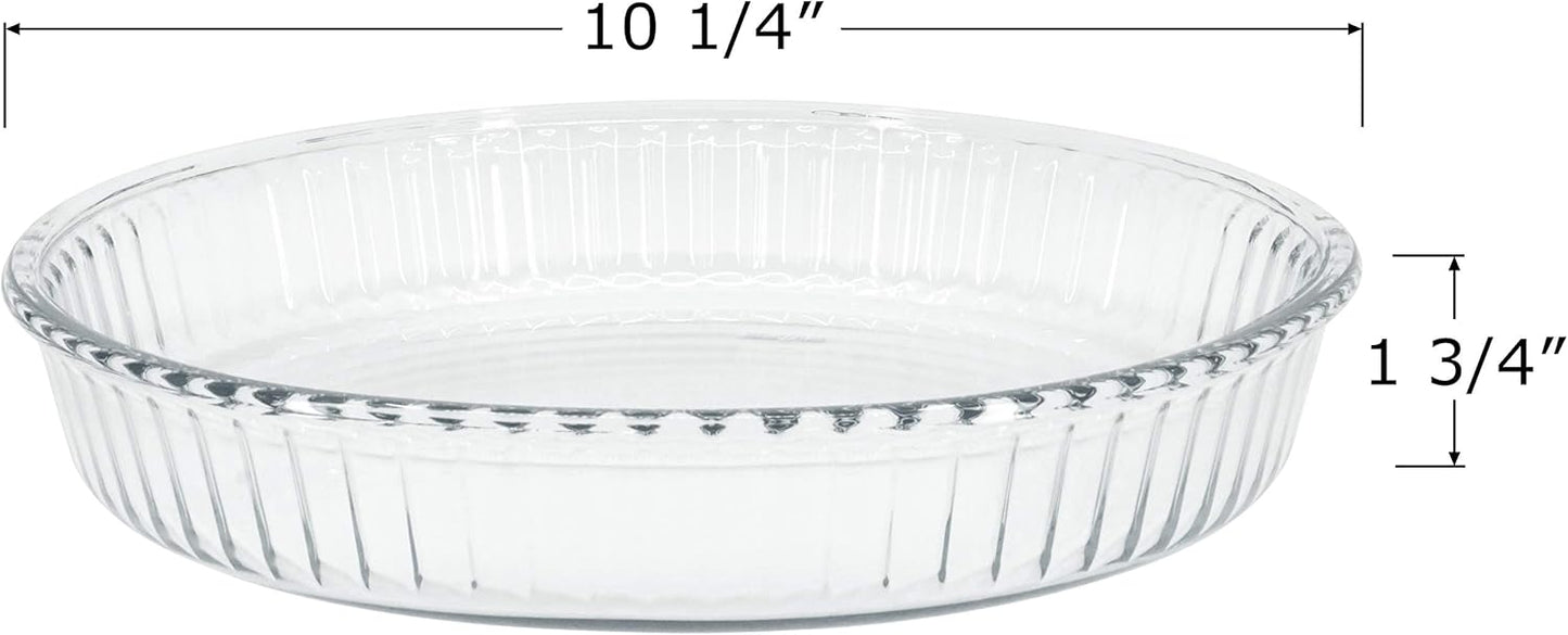 Red Co. Round Clear Glass Casserole Baking Dish, Oven Basics Bakeware, 1.8 Quart