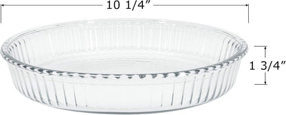 Red Co. Round Clear Glass Casserole Baking Dish, Oven Basics Bakeware, 1.8 Quart