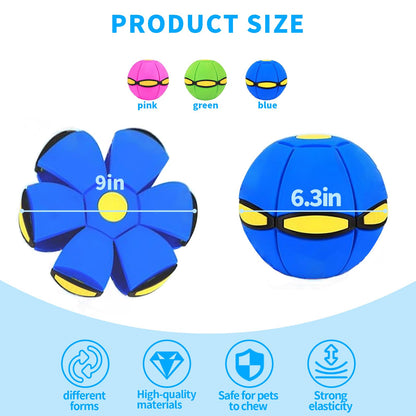 FlidRunest 3-Piece Flying Saucer Dog Toy Set, Interactive LED Dog Disc Toy
