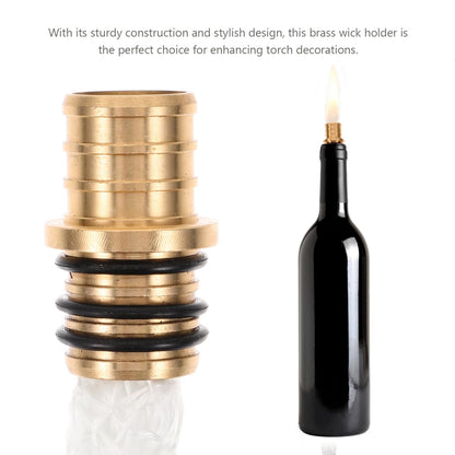 PRETYZOOM Wine Bottle Torch Kit Replacement Wicks with Torch Wick Holders and Lamp Covers 13.78 Inch for Outdoor Tiki and Garden Lantern DIY Projects