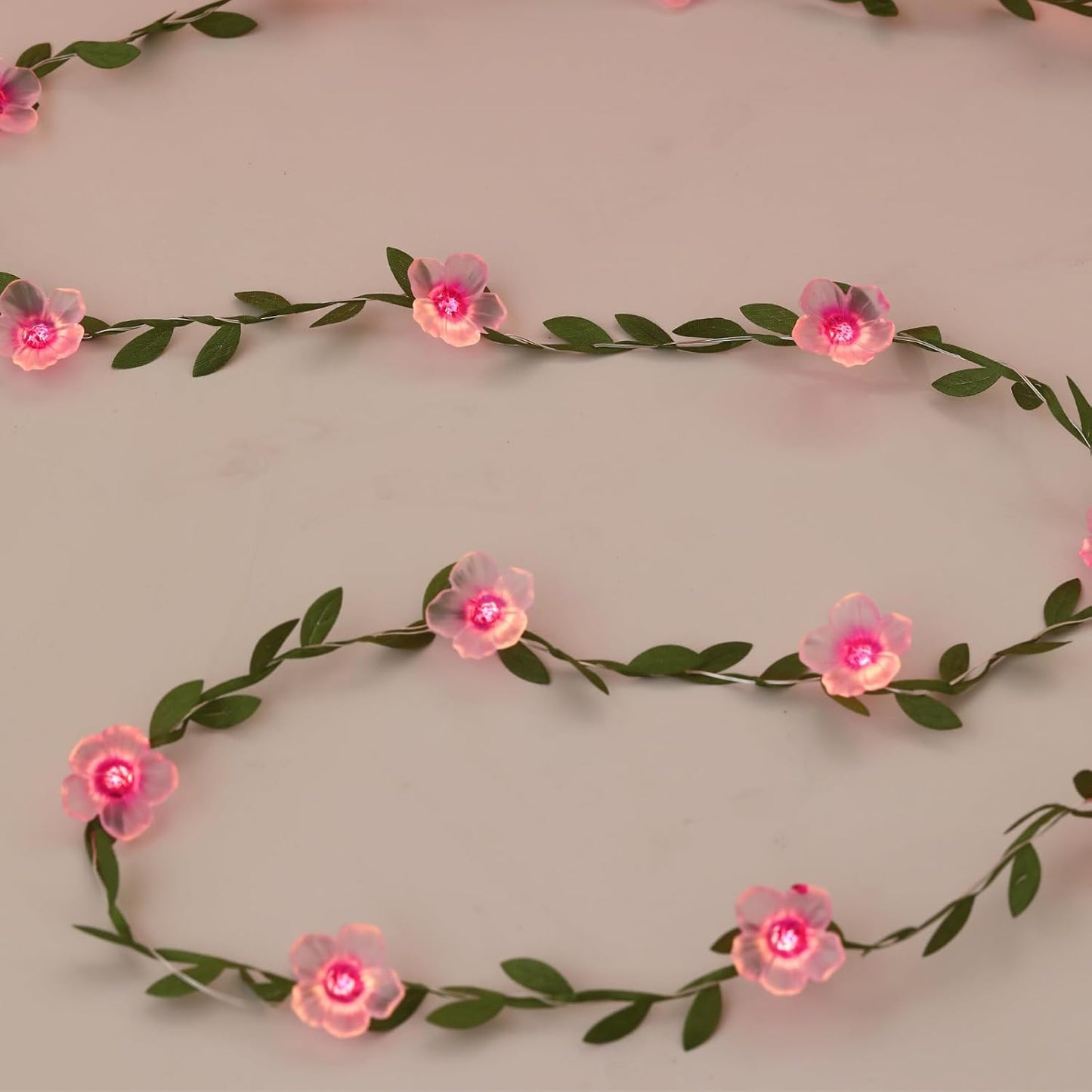 13ft 40 8 1 Pack Cherry Blossom Vine Lights LED Flower String Lights USB Plugin & Battery Operated Fairy Lights