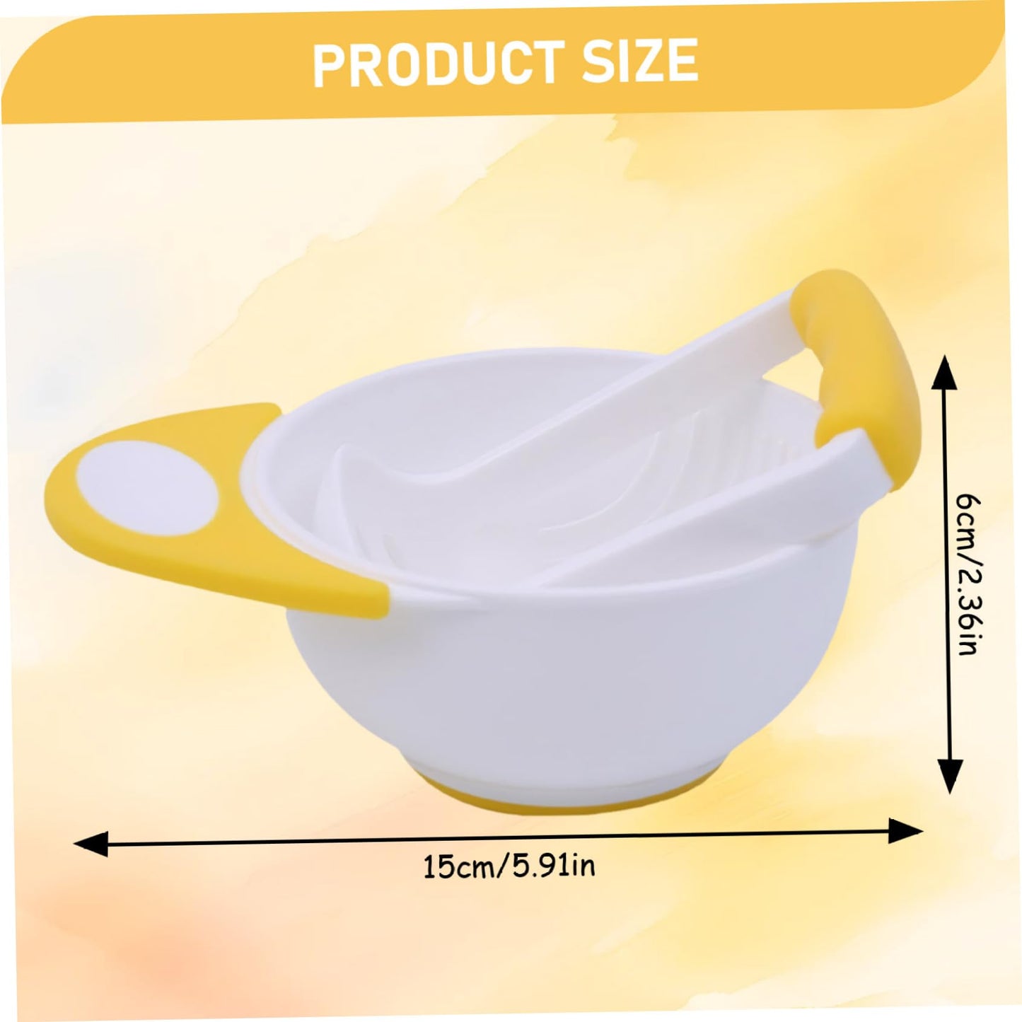 Baby Food Maker with Handle Food Grade Large Capacity Baby Puree Maker with Masher Baby Food Masher And Bowl Non-slip Heat Resistant Baby Food Grinder for New Parents