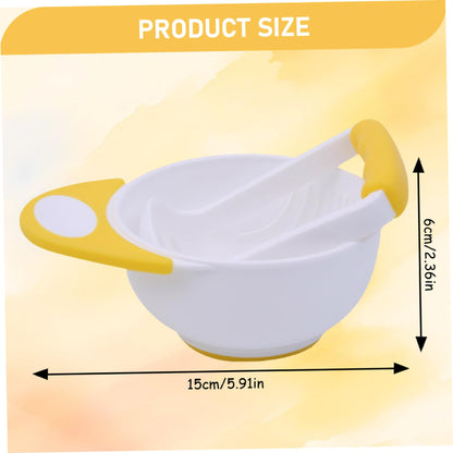 Baby Food Maker with Handle Food Grade Large Capacity Baby Puree Maker with Masher Baby Food Masher And Bowl Non-slip Heat Resistant Baby Food Grinder for New Parents