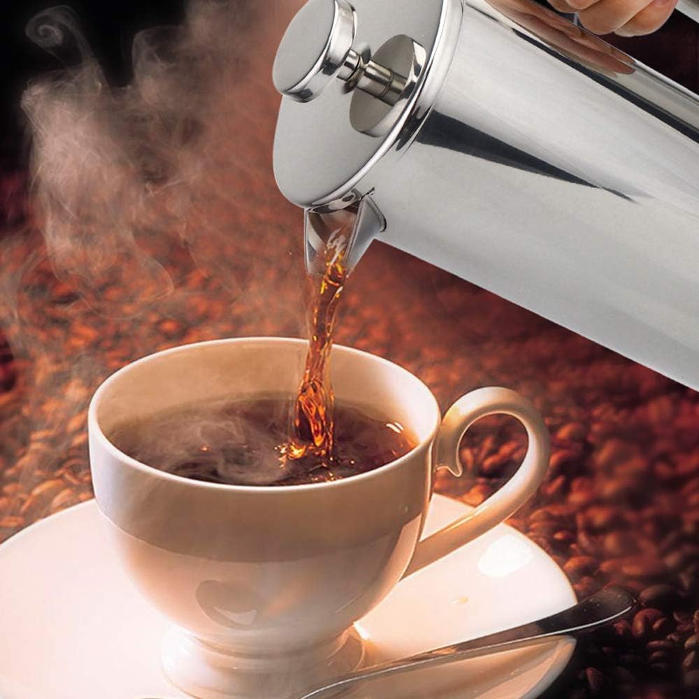 Stainless Steel French Press Coffee Maker, 800ml Easy Clean Tea Pot with Filter - axGear
