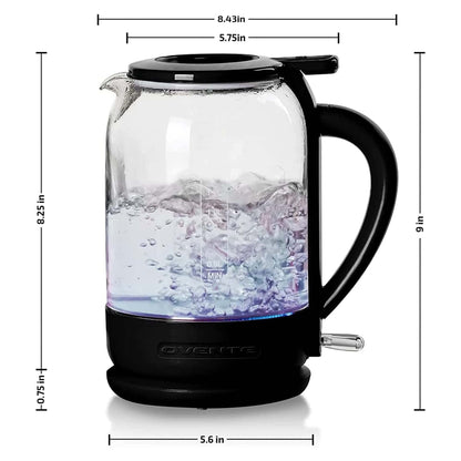 OVENTE Electric Coffee Grinder for Beans, Spices and More, 2.5Oz Compact Grinding Mill, Spice Grinder with Stainless Steel Blade, Pulse Button Operation and Transparent Easy to Open Lid, Black CG225B