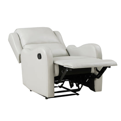 Lexicon Manual Recliner Chair, Reclining Sofa Chair, Home Theater Seating, Wall Hugger, Manual Recliner for Living Room/Office/Apartment, Easy Assembly, Taupe Faux Leather