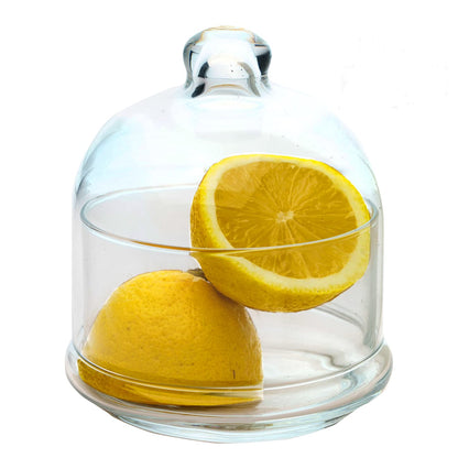 the mask el turko Multipurpose Glass Storage Jar with Lid, Avocado, Lemon, Onion, Tomato Keeper/Saver/Holder, Home & Kitchen Organizer (1 Pcs with Glass Lid)