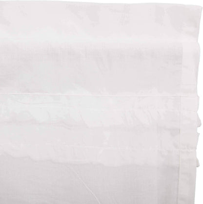 VHC Brands Farmhouse 16"x60" Valance, White Rod Pocket Kitchen Window Curtains