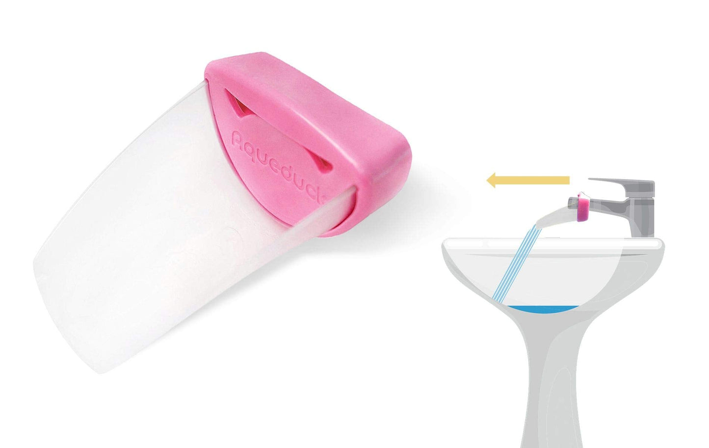 Aqueduck Faucet Extender. Connects to Sink Faucet to Make Washing Hands Fun and Teaches Your Baby or Child Good Habits and Promote Independence to Them