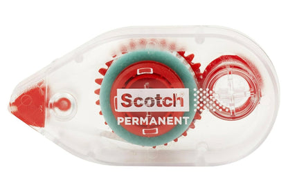 Scotch Double-Sided Permanent Adhesive Roller 0.27 in x 26 ft Refillable Acid-Free Photo-Safe Tape for Scrapbooking Card Making Crafting and Office Use, 6 Pack