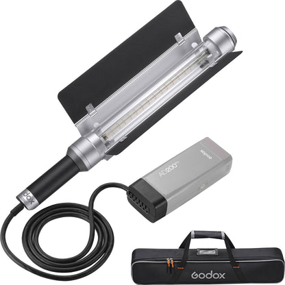 Godox AD200OPro II Accessories, Godox AD-S200 Stick Flash Head 200W 5800K for AD200, AD200Pro and AD200Pro II Pocket Flashes with Barn Door, Carry Bag