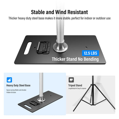 soonpho Pipe and Drape Backdrop Stand, Double Heavy Duty Backdrop Stand Adjustable Telescopic Metal Frame with Wide Flat Bases for Stability for Wedding, Photo Booth, Party & Event Decorations